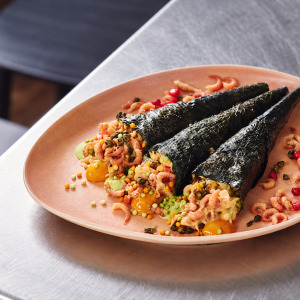 Temaki tomate-crevettes