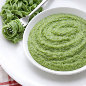 Groene tagliatelle in...