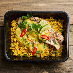 Groene vis curry