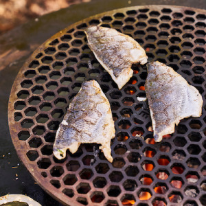 Zeebaars op de barbecue met...