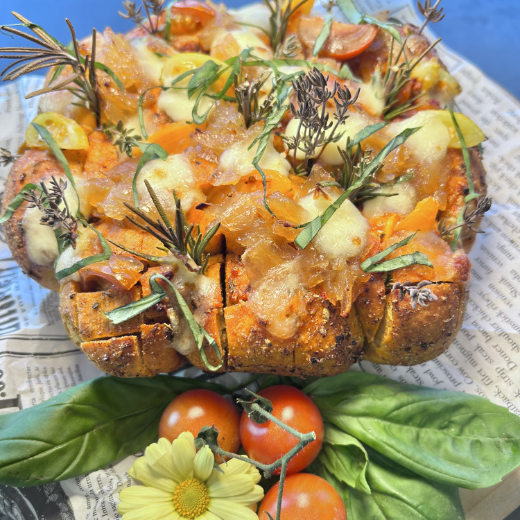 Plukbrood met bruschetta 